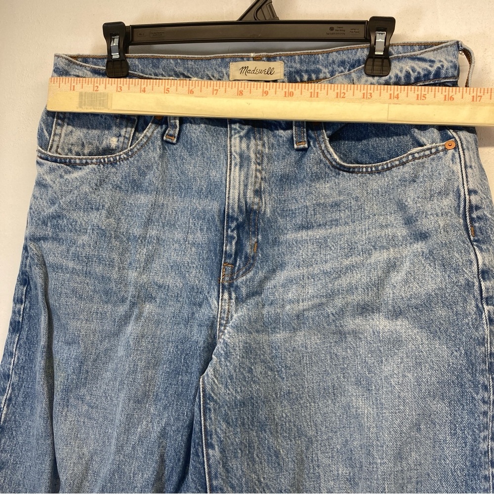 Madewell The Dadjean Medium Wash Blue Jeans Size 28 Distressed - Picture 6 of 16